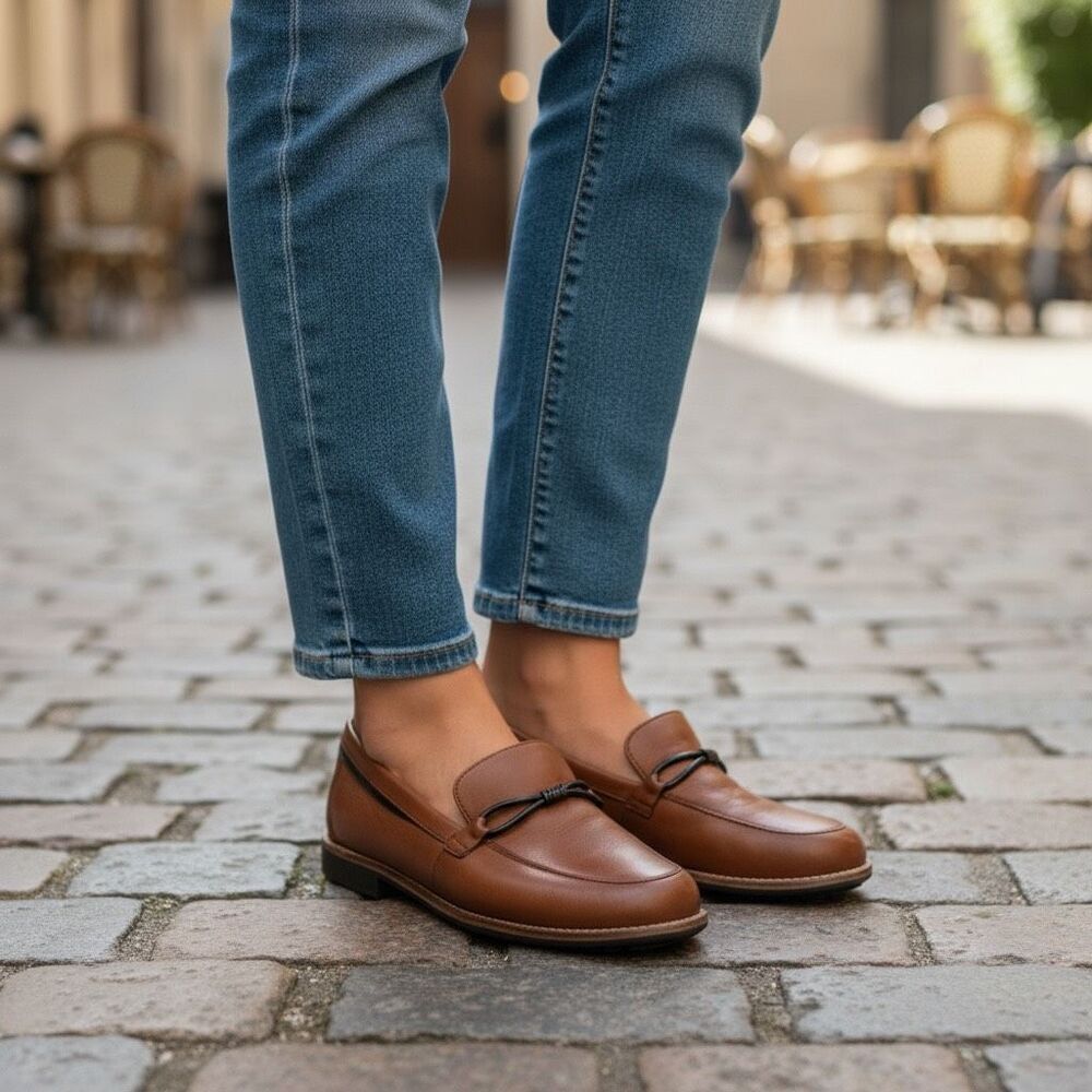 Trotters Women’s Fiora Luggage Brown Leather Lug Loafer 11